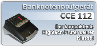 Geldscheinprüfer CCE 112 - Der kompakteste seiner Klasse