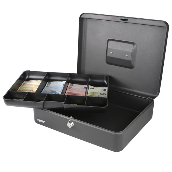  Kreator Geldkassette Kasse 15x11x8 cm Moneybox für Münzen  Geldscheine 6 Fächer
