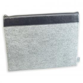 Banktasche aus Filz grau 33x26 - effektivo