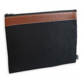 Banktasche aus Filz schwarz 33x26 